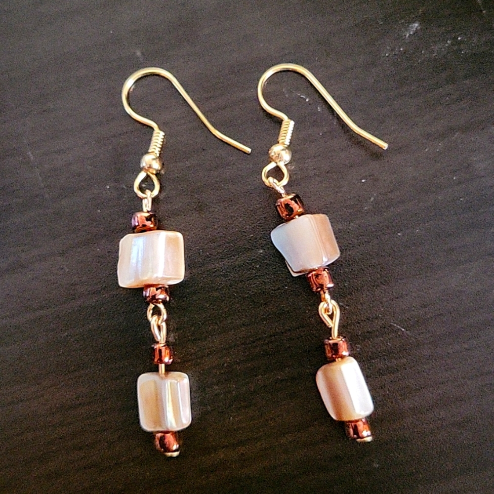 Handcrafted sea shell earrings NEW!!